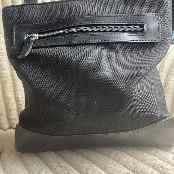 croft & barrow Black Canvas Tote with Black Trim excellent condition - Picture 3 of 6